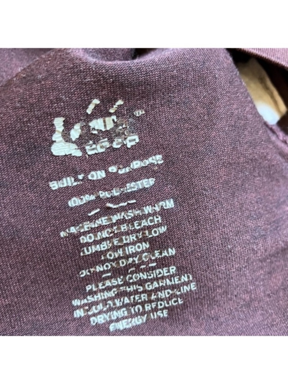 REI Men's Long Sleeve Crew Neck Shirt Dark Brown - Picture 6 of 6